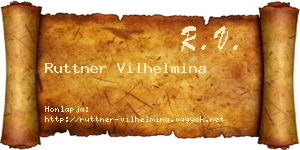 Ruttner Vilhelmina névjegykártya